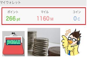 PCMAXにあるポイント・マイル・コインの違い