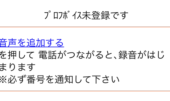 プロフボイス登録画面