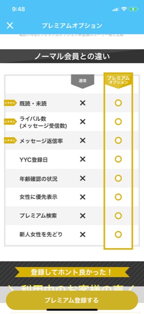 プレミアムオプション機能一覧