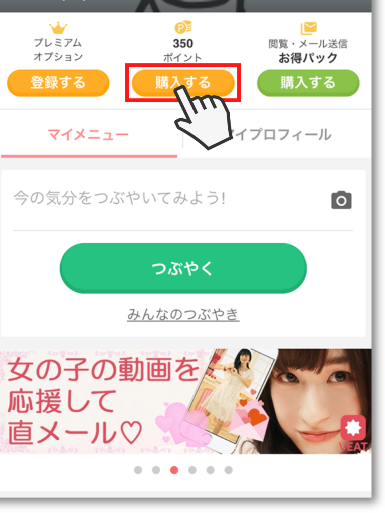 YYCポイント購入画面