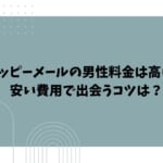 ハッピーメールの男性料金は他社と比べて高い?安い費用で出会うコツは?